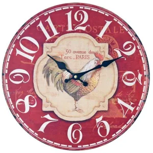 Horloge Vintage Coq Rouge
