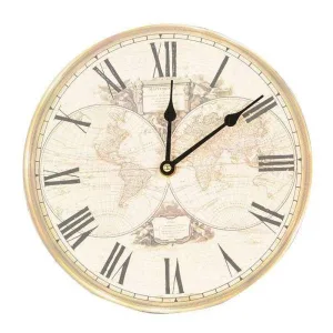 Horloge Vintage Mappemonde