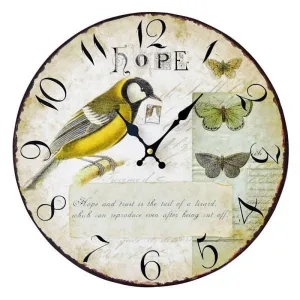 Horloge Vintage Oiseaux