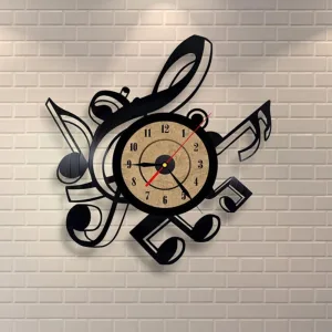 horloge vintage vinyle musicien