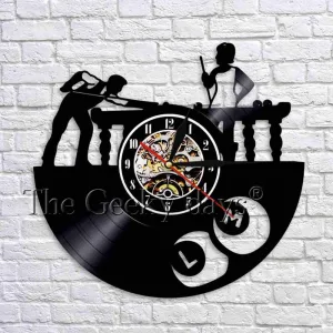 horloge vinyle billard