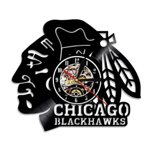 horloge vinyle Blackhawks