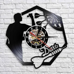 horloge vinyle flechette