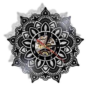 horloge vinyle mandala