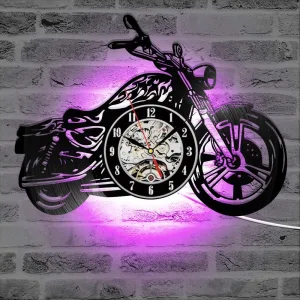 horloge vinyle moto