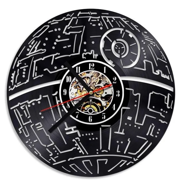 horloge vinyle star wars étoile noire