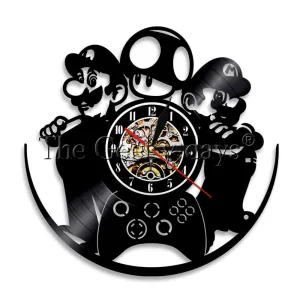horloge vinyle super mario